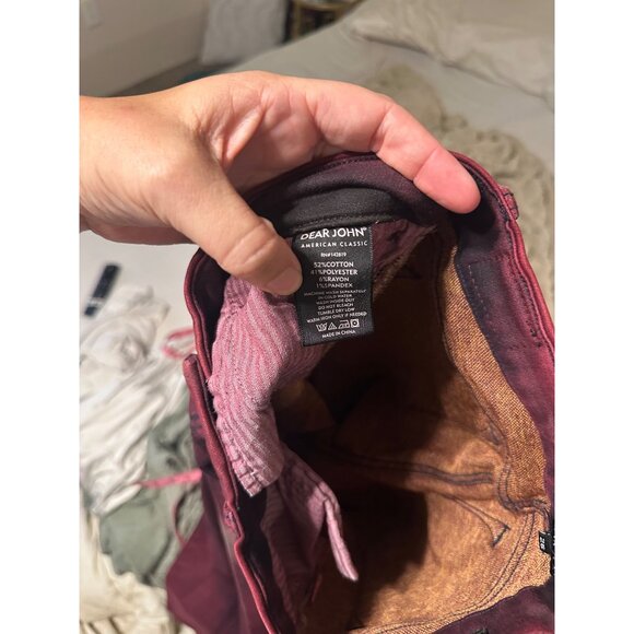 Dear John Red Washed Joyrich Comfort Skinny Jeans - Picture 10 of 10